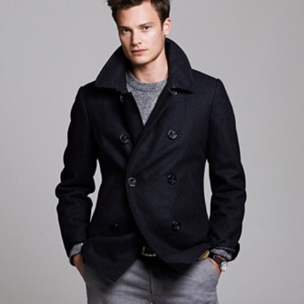 J Crew Bayswater navy wool peacoat